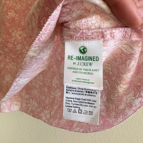 J. Crew Pink Floral Smocked Top - Picture 7 of 10